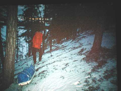 Ei ollut lunta liikoja viel� Lemmenjoen rinteill�k��n